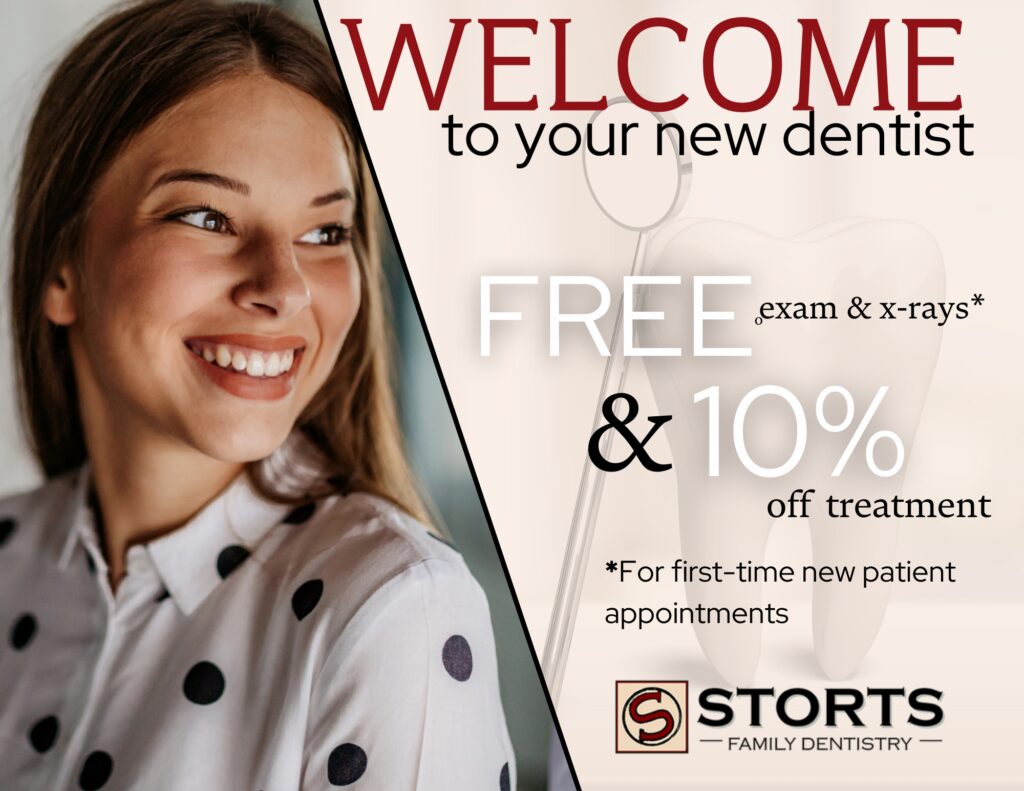 New patient Special FREE exam and 10% off